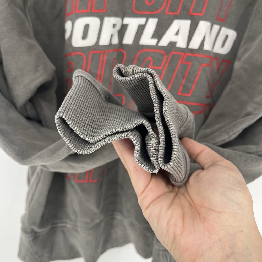 Sportique Rip City Portland Gray Crewneck Sweatshirt Oversized Women's Large - Picture 6 of 7